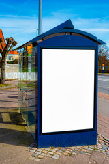 Bus Stop Blank Billboard Denmark