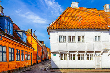 Helsingor Street Scene With Oldest Building