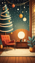 christmas tree in the living room