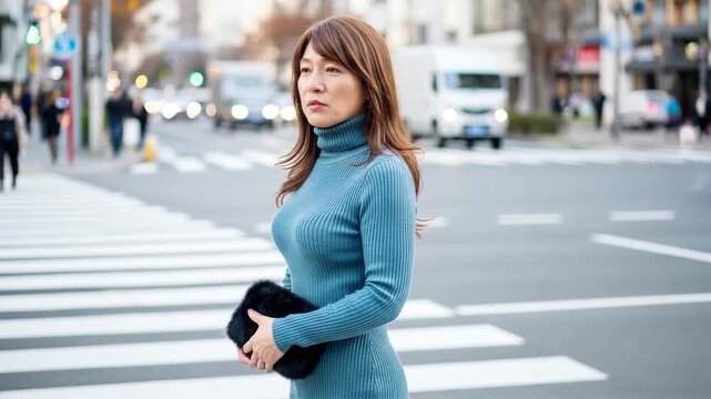 新宿・女装の50代のおじさん
