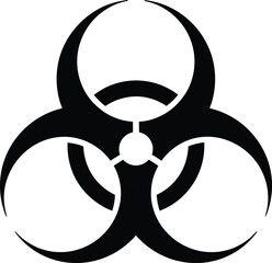 biohazard icon Vector illustration silhouette 
