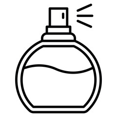Perfume Bottle Icon – Elegant Fragrance Symbol in Flat Design
