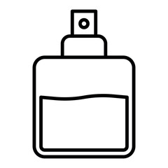Perfume Bottle Icon – Elegant Fragrance Symbol in Flat Design