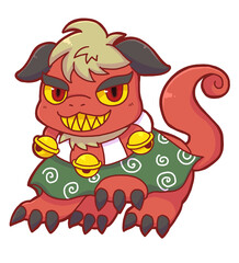 Cute Shishimai – Hand-drawn Japanese Lion Dance Guardian