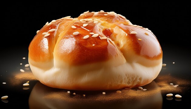 brotchen auf transparentem hintergrund generative ai