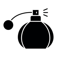 Perfume Bottle Icon – Elegant Fragrance Symbol in Flat Design