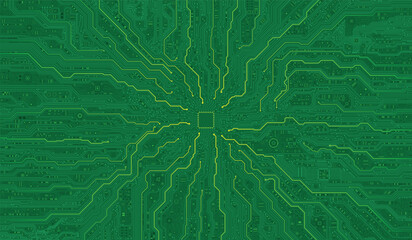 CPU Chip on Motherboard. Central Computer Processors CPU concept. Quantum computer large data processing database concept. Futuristic microchip processor. Digital chip.