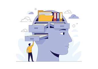 Organizing information within a metaphorical head structure for knowledge management.