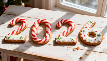 Sunlit 2026 peppermint cookie numbers by window