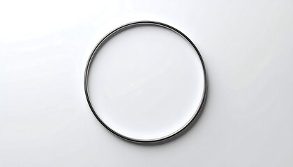 Thin Metal Ring on White Background circle hoop