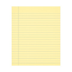 PNG Yellow lined notepad paper sheet