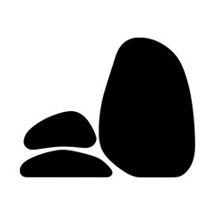 Fototapeta premium PNG Minimalist abstract stone shapes.