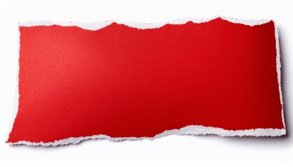 Red Torn Paper Sheet Isolated On Transparent Background
