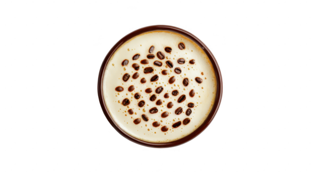 Savoring intricate latte art on cappuccino cozy coffee shop beverage photography warm ambiance top view embracing coffee culture