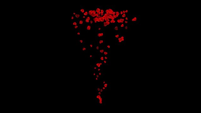 Animated red heart shapes gradually forming into the shape of an umbrella. A romantic, cute, and creative motion graphic suitable for love themes, wedding videos, Valentine&rsquo;s content, and heartfelt pr
