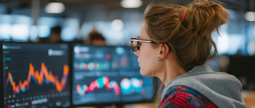 Using AI automation technologies, the office manager analyzes payroll data in real time, emphasizing time-saving procedures during typical financial duties.