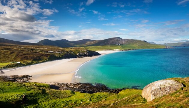Beautiful Luskentyre Beach From Seilebost On The Isle Of Harris