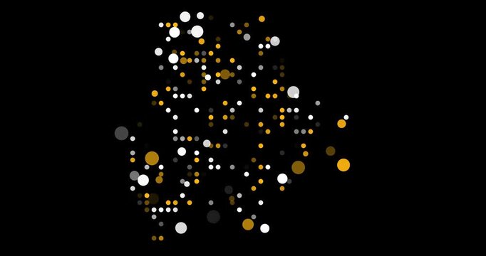 Digital Data Particles Visualizing Map of Botswana