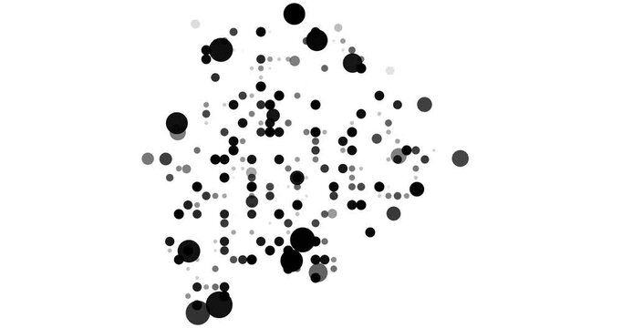 Clean Abstract Map Animation of Botswana with Particles