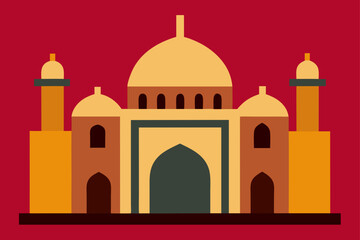taj mahal vector illustration