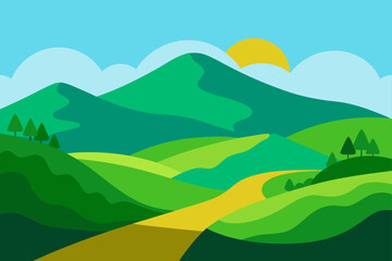 Obraz premium landscape with mountains