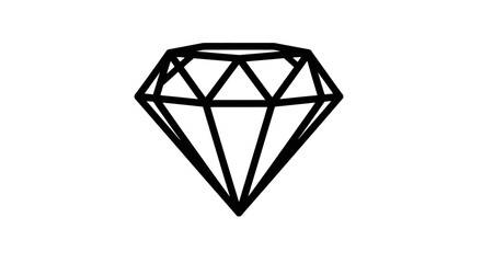 Abstract Diamond Representation Depicting Brilliance, Luxury, And Timeless Elegance In Black