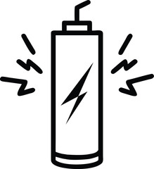 Energy Icon Glyph Style. Vector Illustration For Graphic Design