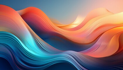 Obraz premium dynamic abstract waves create a smooth gradient background