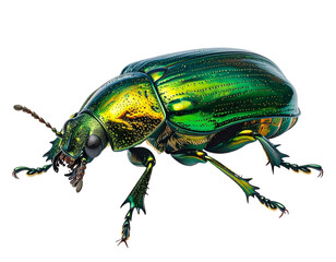 Naklejka premium Glänzender Käfer, transparenter Hintergrund, PNG