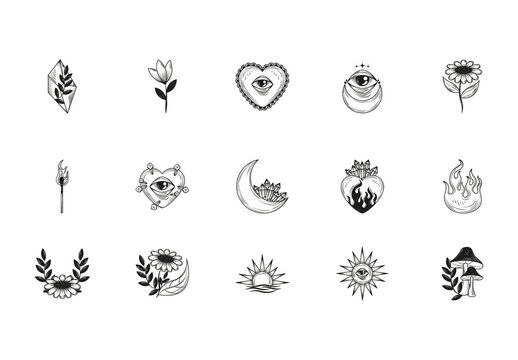 Mystic Linework Illustration Set