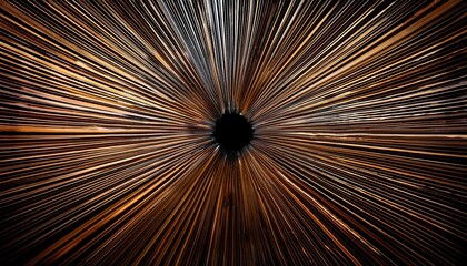 Obraz premium Circular Radiating Lines Of Varying Shades Forming A Textured Ring Around A Dark Center