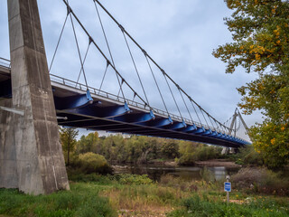 Obraz premium Repère de crues sur la Loire en France