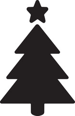 Merry christmas tree icon design vector art flat background
