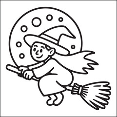 Spooky Helloween bold and easy coloring pages for adults.
