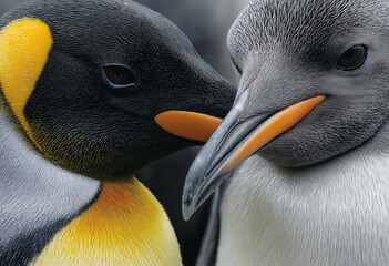 close up of a penguin