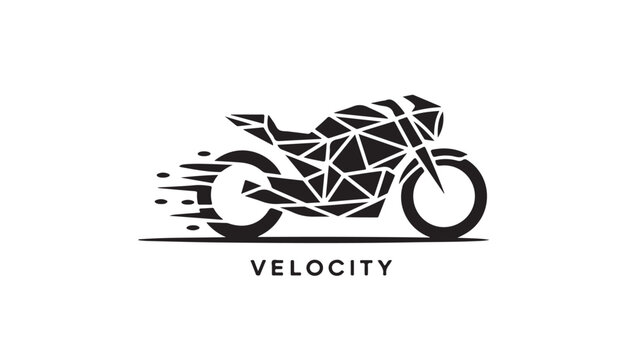 Sleek motorcycle emblem for speed and style, a dynamic icon showcasing velocity and cutting edge design, perfect for branding and modern transportation themes, inspiring power and innovation