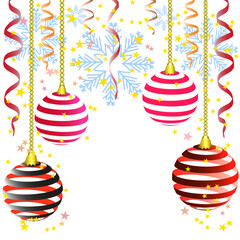 set of christmas balls