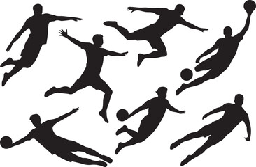 Obraz premium minimal black basketball silhouettes in action midair jump dunk dribble vector illustration ai eps png jpeg