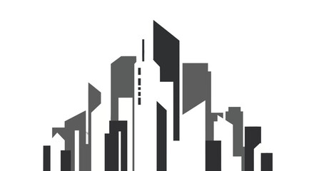 Fototapeta premium Abstract Metropolis Skyline Illustration Depicting Urban Architecture Silhouette Design