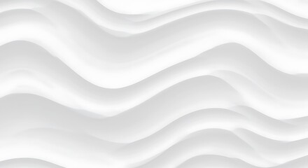 Fototapeta premium Abstract flowing white waves with soft shadows and highlights, elegant and smooth texture