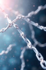 Interconnected White Chains A Minimalist Network of Unity and Connection