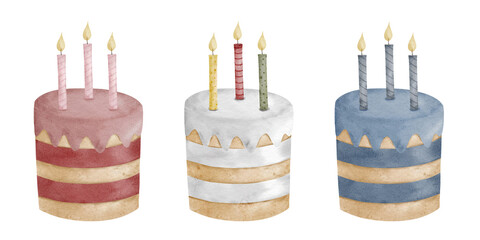 Watercolor Celebration Cakes