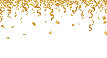 Golden Confetti Falling On Black Background Keywords: confetti, celebration, party, gold, golden