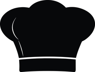 Chef hat silhouette. Professional cooking vector icon