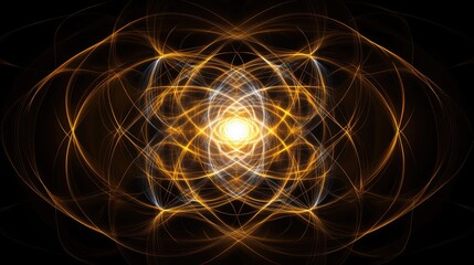 Dynamic energy patterns abstract visualization digital art dark background close-up view conceptual design
