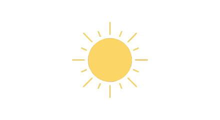 Fototapeta premium Abstract Sun Symbol Shining Bright Against a Dark Background with Vibrant Yellow Color