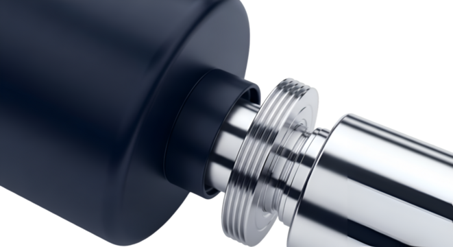 Close-up of Screw Threads on Metal Components mechanical