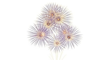 Obraz premium Fireworks isolated on white background for celebration, festival, or event