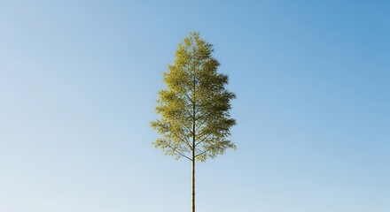 Lone tree against a clear blue sky