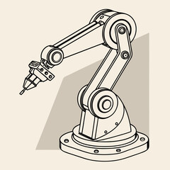 Vector art of robot arm illustration